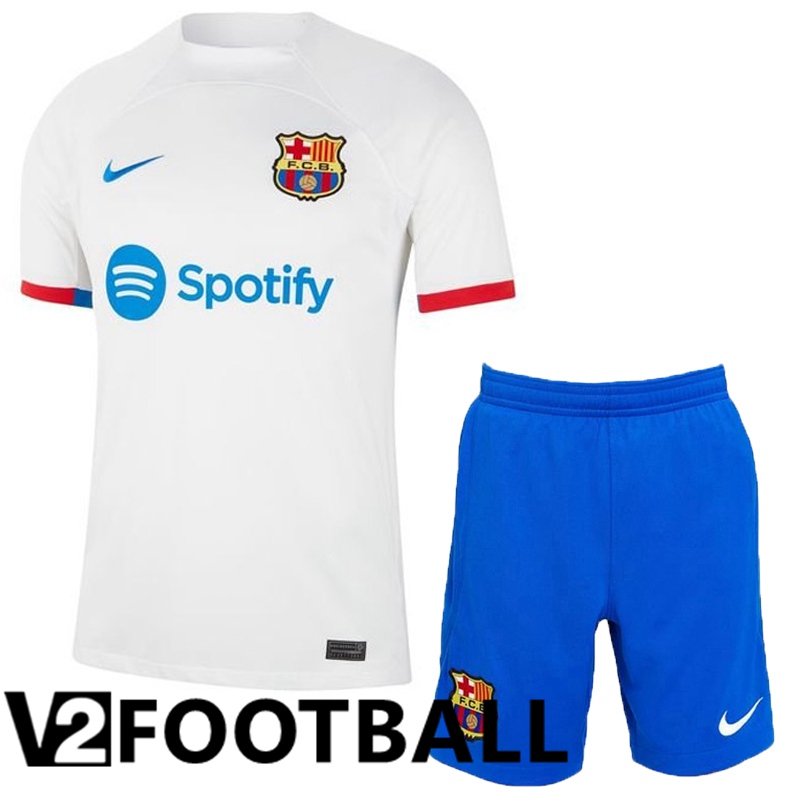 FC Barcelona Away Soccer Shirt + Shorts 2023/2024