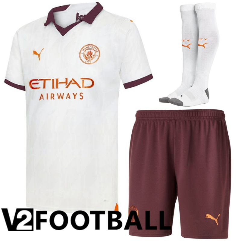 Manchester City Away Soccer Shirt Shorts + Sock 2023/2024