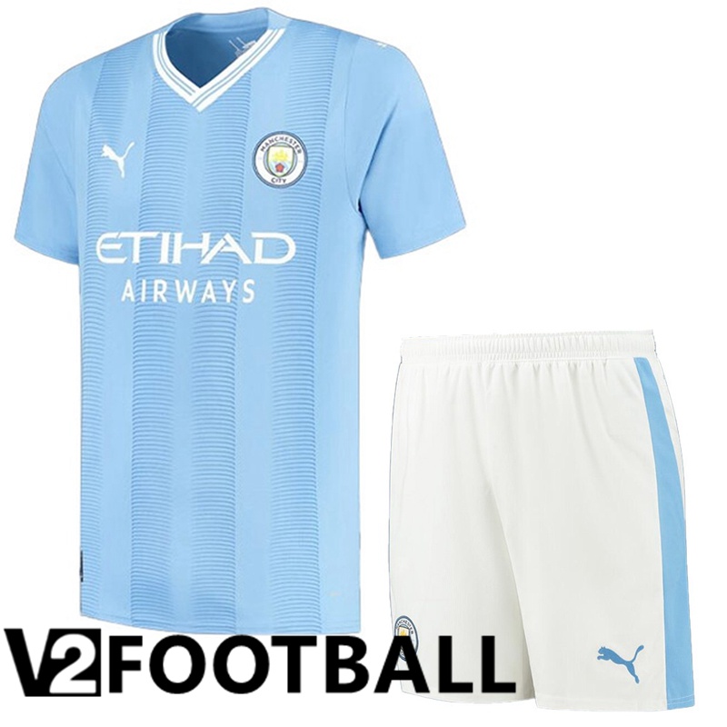 Manchester City Home Soccer Shirt + Shorts 2023/2024