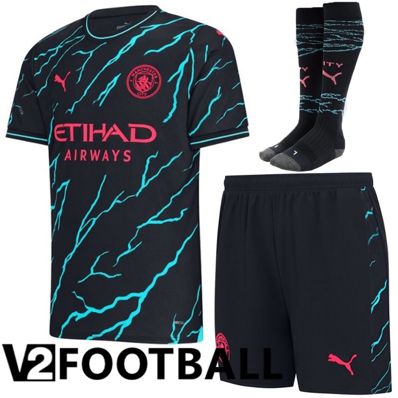 Manchester City Third Soccer Shirt Shorts + Sock 2023/2024