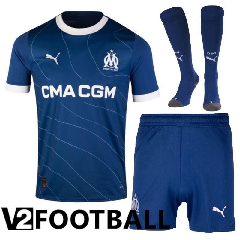 Marseille OM Away Soccer Shirt Shorts + Sock 2023/2024