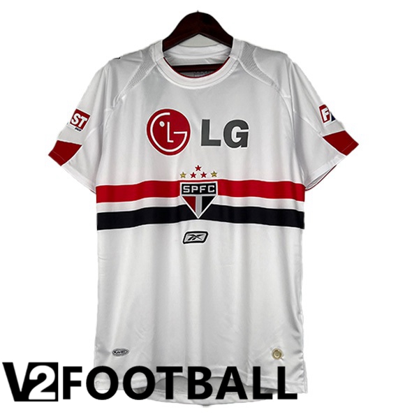 Sao Paulo FC Retro Home Soccer Shirt White 2007-2008