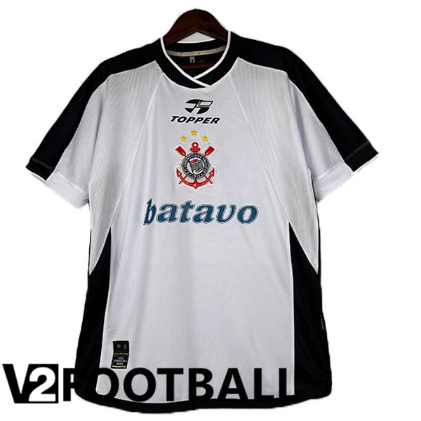 Corinthians Retro Home Soccer Shirt White 2000