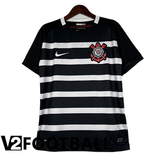 Corinthians Retro Away Soccer Shirt Black 2015-2016