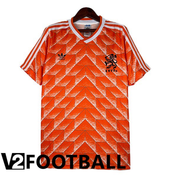 Netherlands Retro Home Soccer Shirt Orange 1988