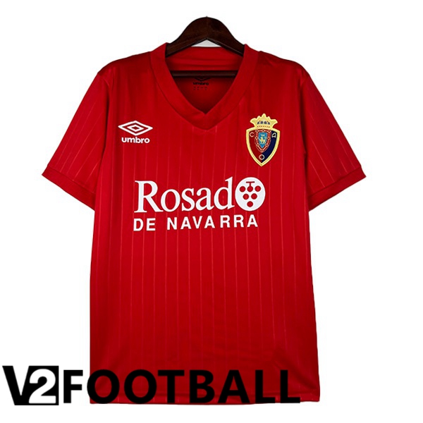 CA Osasuna Retro Home Soccer Shirt Red 1987-1988