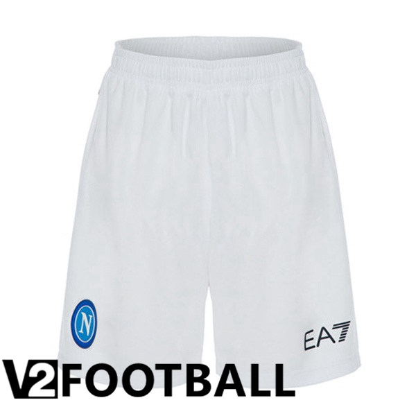 SSC Napoli Soccer Shorts Away White 2023/2024