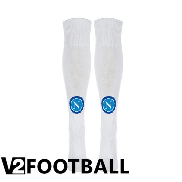 SSC Napoli Soccer Socks Away White 2023/2024