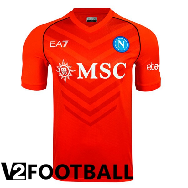 SSC Napoli Soccer Shirt Goalkeeper Red 2023/2024