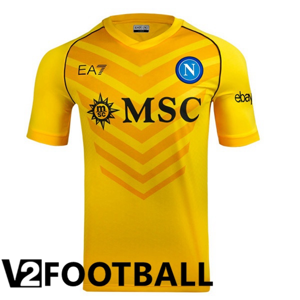 SSC Napoli Soccer Shirt Goalkeeper Yellow 2023/2024