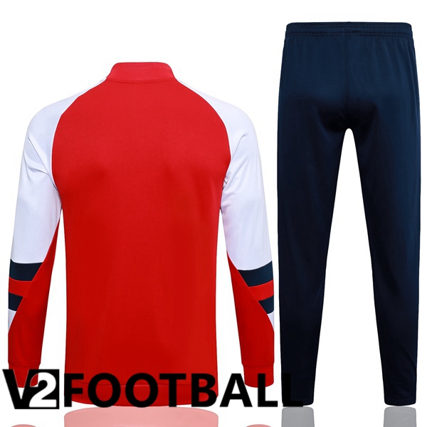 Arsenal Training Tracksuit Suit Red White 2023/2024