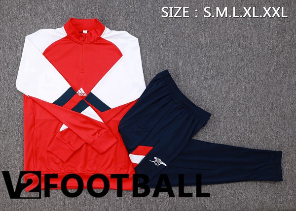 Arsenal Training Tracksuit Suit Red White 2023/2024