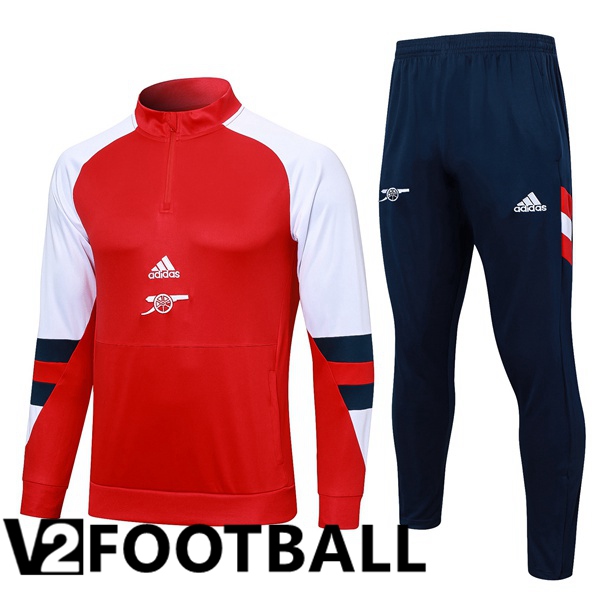 Arsenal Training Tracksuit Suit Red White 2023/2024