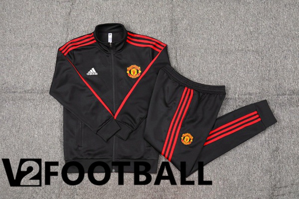 Manchester United Training Jacket Suit Black 2023/2024