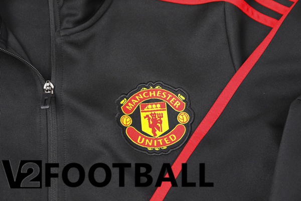 Manchester United Training Jacket Suit Black 2023/2024