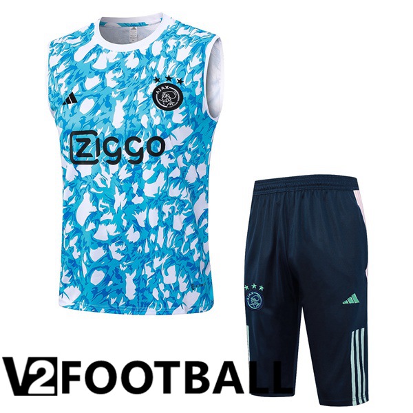 AFC Ajax Soccer Vest + Shorts Blue 2023/2024