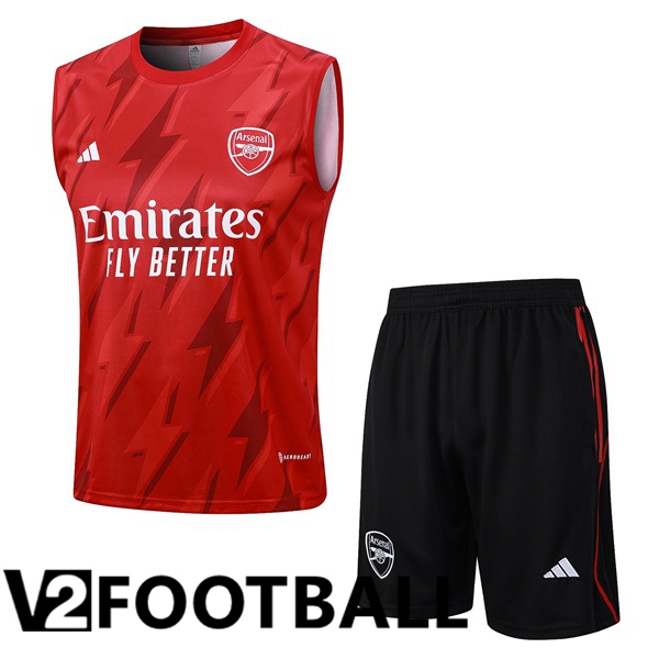 Arsenal Soccer Vest + Shorts Red 2023/2024