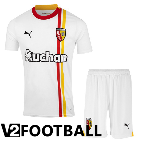 RC Lens Kids Soccer Shirt Third White 2023/2024