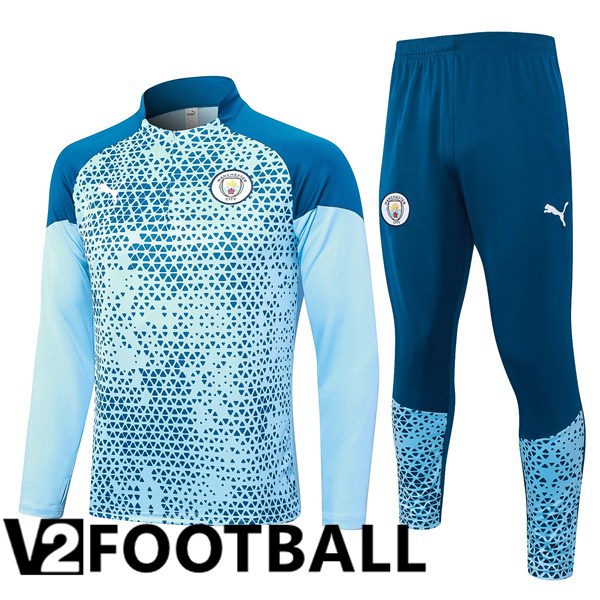 Manchester City Training Tracksuit Suit Blue 2023/2024