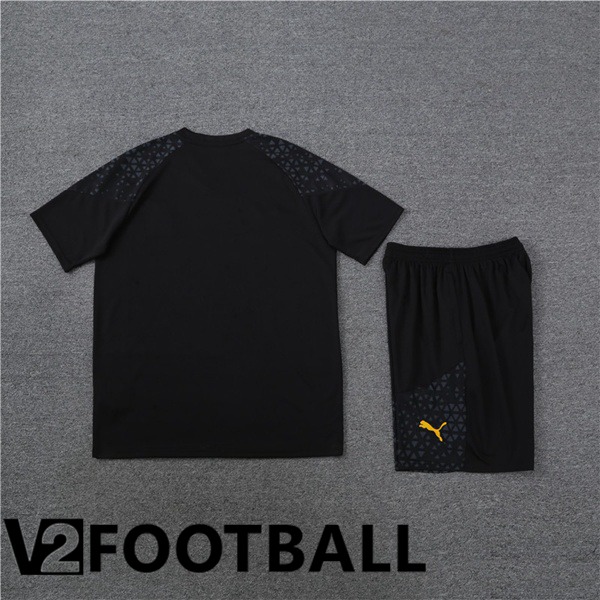 Marseille OM Training T Shirt + Shorts Black 2023/2024