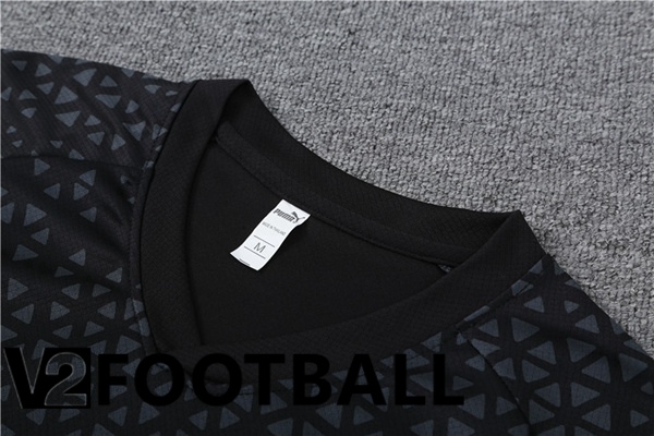 Marseille OM Training T Shirt + Shorts Black 2023/2024