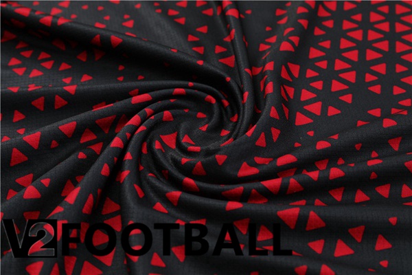 Manchester City Training T Shirt + Shorts Red Black 2023/2024