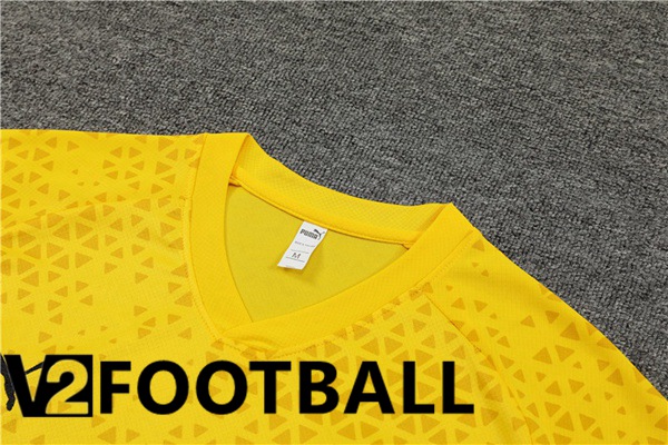 Dortmund BVB Training T Shirt + Shorts Yellow 2023/2024