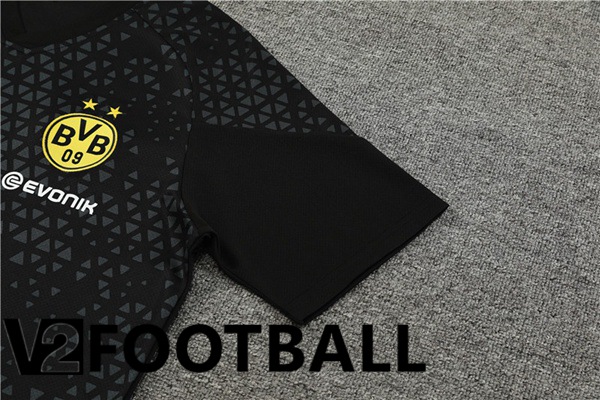 Dortmund BVB Training T Shirt + Shorts Black 2023/2024