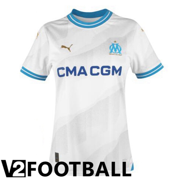 Marseille OM Womens Soccer Shirt Home White 2023/2024
