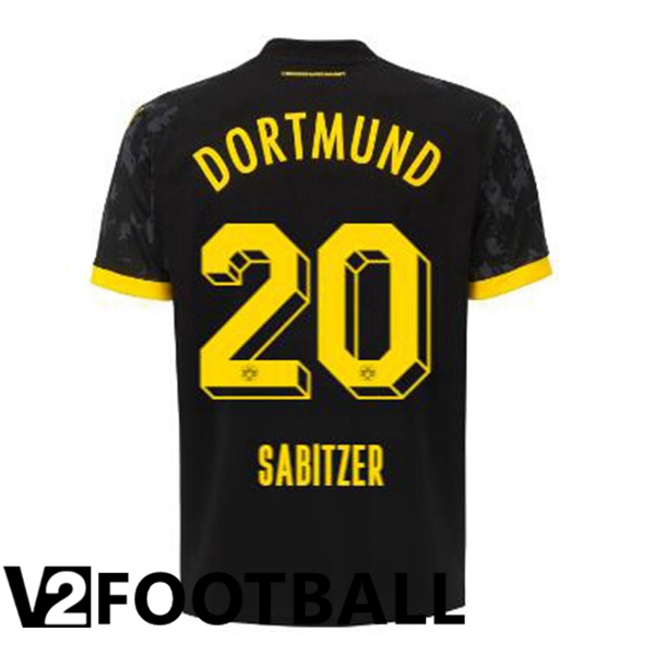 Dortmund BVB (Sabitzer 20) Soccer Shirt Away Black 2023/2024