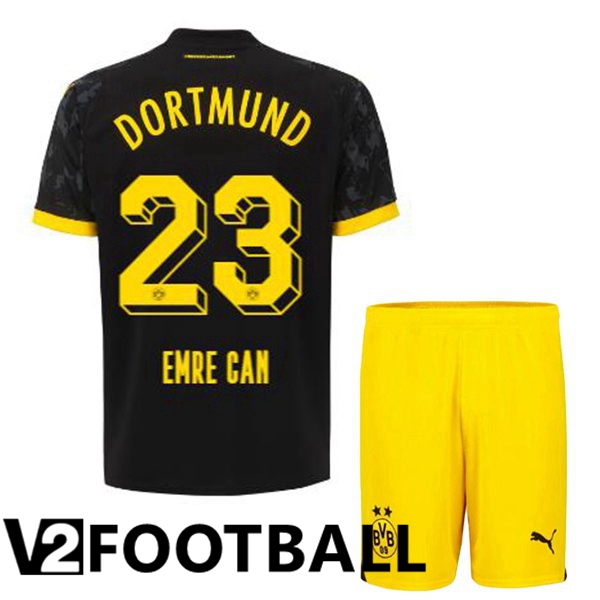 Dortmund BVB (Emre Can 23) Kids Soccer Shirt Away Black 2023/2024