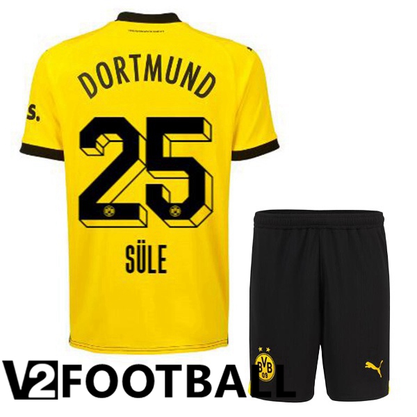 Dortmund BVB (Süle 25) Kids Soccer Shirt Home Yellow Black 2023/2024