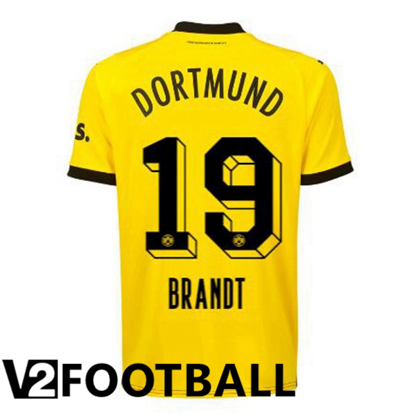 Dortmund BVB (Brandt 19) Soccer Shirt Home Yellow Black 2023/2024