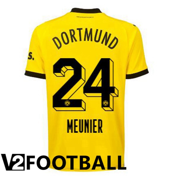 Dortmund BVB (Meunier 24) Soccer Shirt Home Yellow Black 2023/2024
