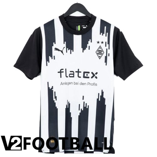 Monchengladbach Soccer Shirt Third White Black 2023/2024