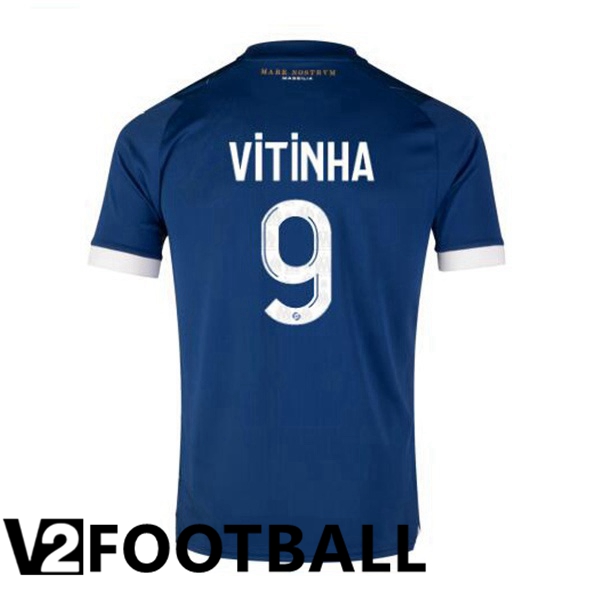 Marseille OM (VITINHA 9) Soccer Shirt Away Blue 2023/2024