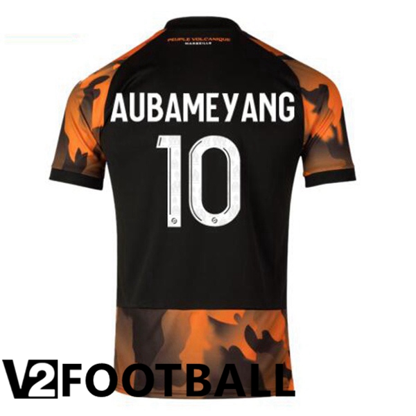 Marseille OM (AUBAMEYANG 10) Soccer Shirt Third Black Yellow 2023/2024