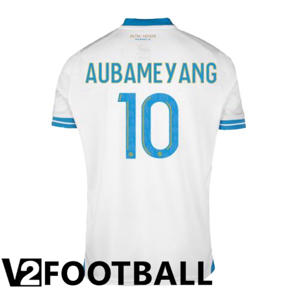 Marseille OM (AUBAMEYANG 10) Soccer Shirt Home White 2023/2024