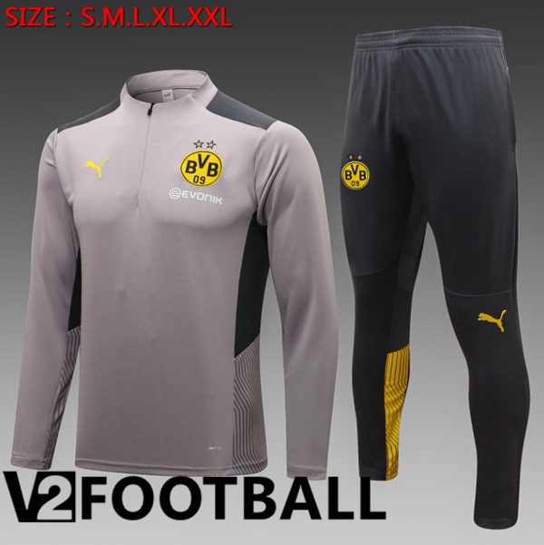 Dortmund BVB Kids Training Tracksuit Suit Grey 2023/2024