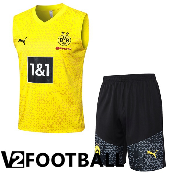 Dortmund BVB Soccer Vest + Shorts Yellow 2023/2024