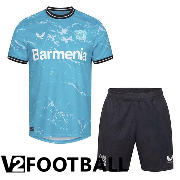 Bayer 04 Leverkusen Kids Soccer Shirt Third Blue 2023/2024