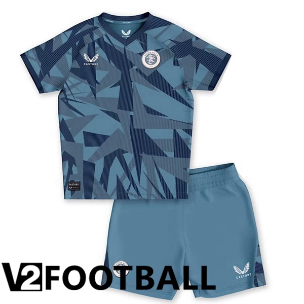 Aston Villa Kids Soccer Shirt Third Blue 2023/2024