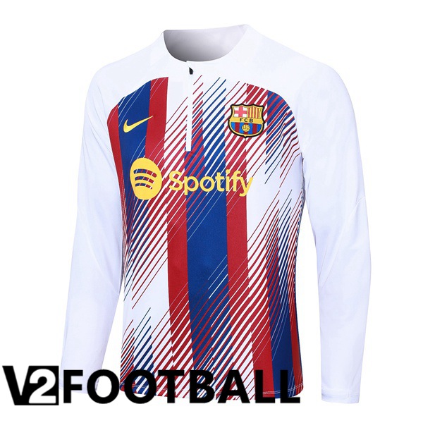 FC Barcelona Training Sweatshirt White Red 2023/2024