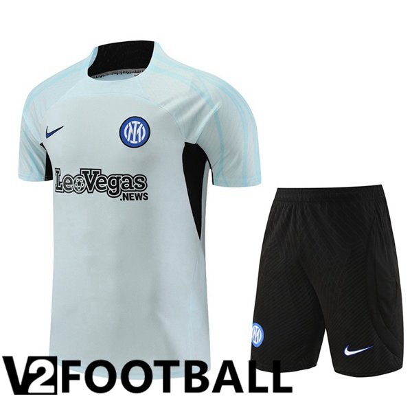 Inter Milan Training T Shirt + Shorts Grey 2023/2024