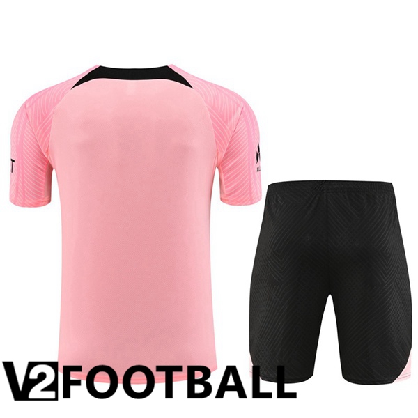 Paris PSG Training T Shirt + Shorts Pink 2023/2024