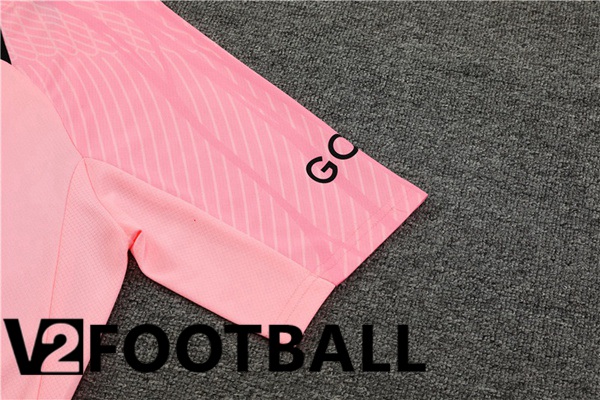 Paris PSG Training T Shirt + Shorts Pink 2023/2024
