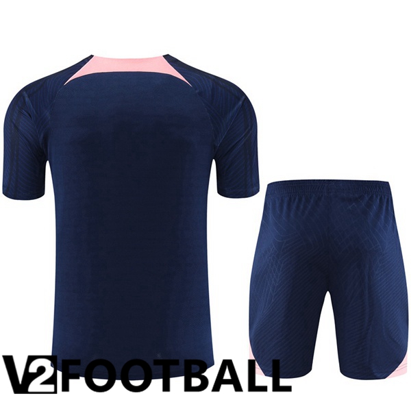 Atletico Madrid Training T Shirt + Shorts Royal Blue 2023/2024