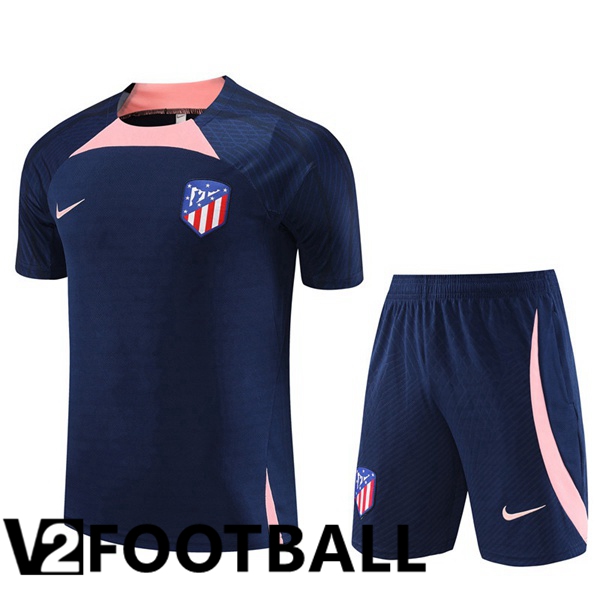 Atletico Madrid Training T Shirt + Shorts Royal Blue 2023/2024