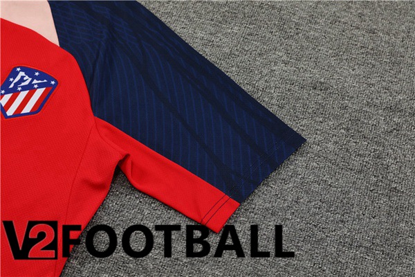 Atletico Madrid Training T Shirt + Shorts Red 2023/2024