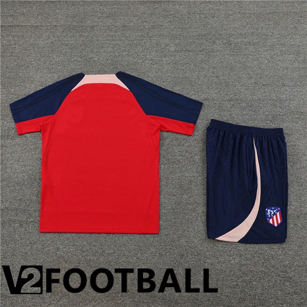 Atletico Madrid Training T Shirt + Shorts Red 2023/2024